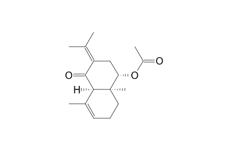 1(2H)-Naphthalenone, 4-(acetyloxy)-3,4,4a,5,6,8a-hexahydro-4a,8-dimethyl-2-(1-methylethylidene)-, (4.alpha.,4a.alpha.,8a.alpha.)-(.+-.)-