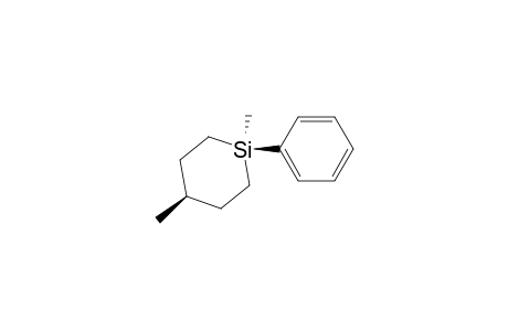 Silacyclohexane, 1,4-dimethyl-1-phenyl-, cis-