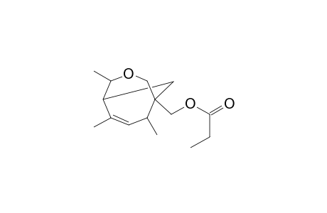Propionic acid, (3,6,7,8-tetrahydro-3,7-methano-2,4,6-trimethyl-2H-oxocin-7-yl)methyl ester