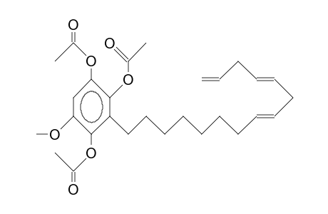 1,2,4-Triacetoxy-5-methoxy-3(8'Z,11'Z)-pentadeca-8',11',14'-trienyl-benzene