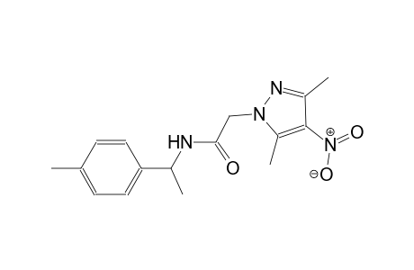 2-(3,5-dimethyl-4-nitro-1H-pyrazol-1-yl)-N-[1-(4-methylphenyl)ethyl]acetamide