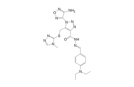 1-(4-amino-1,2,5-oxadiazol-3-yl)-N'-{(E)-[4-(diethylamino)phenyl]methylidene}-5-{[(4-methyl-4H-1,2,4-triazol-3-yl)sulfanyl]methyl}-1H-1,2,3-triazole-4-carbohydrazide