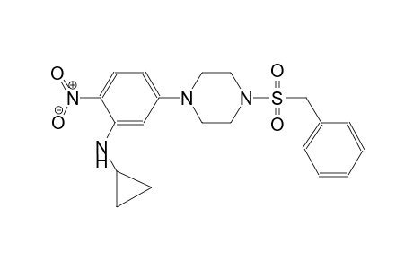 benzenamine, N-cyclopropyl-2-nitro-5-[4-[(phenylmethyl)sulfonyl]-1-piperazinyl]-
