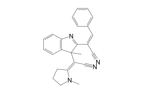 2-{3-[Cyano-(1-methylpyrrolidin-2-ylidene)methyl]-3-methyl-3H-indol-2-yl}-3-phenylacrylonitrile