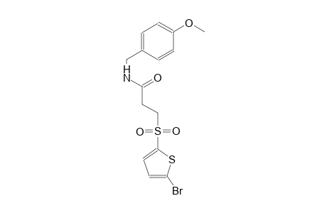 3-[(5-bromo-2-thienyl)sulfonyl]-N-(4-methoxybenzyl)propanamide