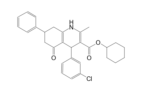 cyclohexyl 4-(3-chlorophenyl)-2-methyl-5-oxo-7-phenyl-1,4,5,6,7,8-hexahydro-3-quinolinecarboxylate
