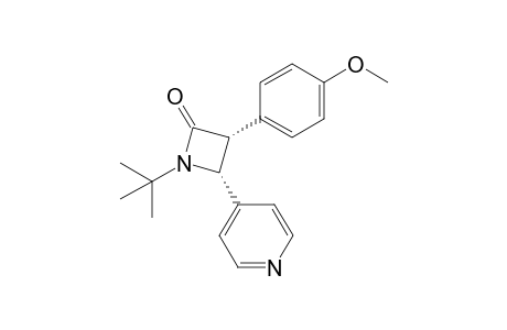 cis-1-tert-Butyl-3-(4-methoxyphenyl)-4-pyridin-4-ylazetidin-2-one