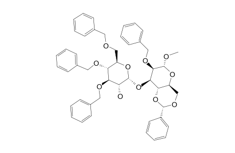 METHYL-3,4,6-TRI-O-BENZYL-ALPHA-D-GLUCOPYRANOSYL-(1->3)-2-O-BENZYL-4,6-O-BENZYLIDENE-ALPHA-D-MANNOPYRANOSIDE