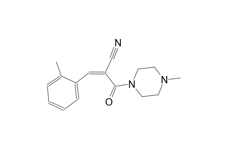 (2Z)-3-(2-methylphenyl)-2-[(4-methyl-1-piperazinyl)carbonyl]-2-propenenitrile