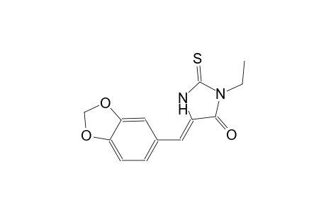 (5Z)-5-(1,3-benzodioxol-5-ylmethylene)-3-ethyl-2-thioxo-4-imidazolidinone