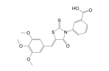 3-[(5Z)-4-oxo-2-thioxo-5-(3,4,5-trimethoxybenzylidene)-1,3-thiazolidin-3-yl]benzoic acid