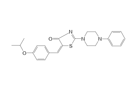 (5E)-2-(4-phenyl-1-piperazinyl)-5-[(4-propan-2-yloxyphenyl)methylidene]-4-thiazolone