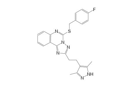 [1,2,4]triazolo[1,5-c]quinazoline, 2-[2-(3,5-dimethyl-1H-pyrazol-4-yl)ethyl]-5-[[(4-fluorophenyl)methyl]thio]-