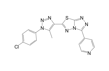 6-[1-(4-chlorophenyl)-5-methyl-1,2,3-triazol-4-yl]-3-pyridin-4-yl-[1,2,4]triazolo[3,4-b][1,3,4]thiadiazole