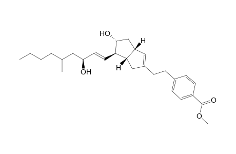 4-{2-[(3aS,5R,6R,6aS)-5-Hydroxy-6-((E)-(S)-3-hydroxy-5-methyl-non-1-enyl)-1,3a,4,5,6,6a-hexahydro-pentalen-2-yl]-ethyl}-benzoic acid methyl ester