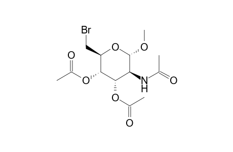.alpha.-D-Altropyranoside, methyl 2-(acetylamino)-6-bromo-2,6-dideoxy-, 3,4-diacetate