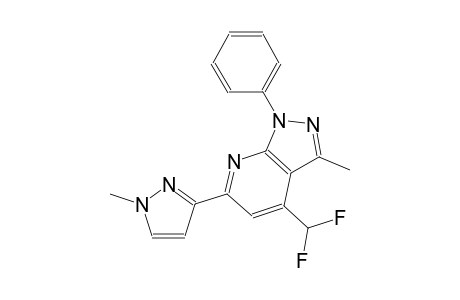 1H-pyrazolo[3,4-b]pyridine, 4-(difluoromethyl)-3-methyl-6-(1-methyl-1H-pyrazol-3-yl)-1-phenyl-