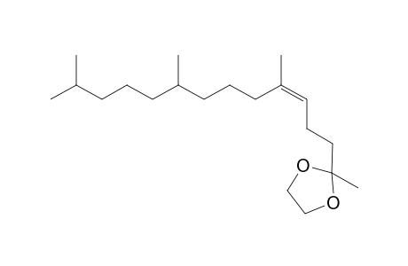 2-Methyl-2-[(Z)-4,8,12-trimethyltridec-3-enyl]-1,3-dioxolane