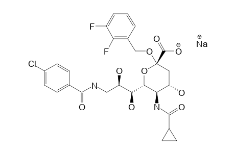SODIUM_((2,3-DIFLUOROBENZYL)-5-CYCLOPROPYLAMIDO-9-(4-CHLOROBENZAMIDO)-3,5,9-TRIDEOXY-D-GLYCERO-ALPHA-D-GALACTO-2-NONULOPYRANOSID)-ONATE