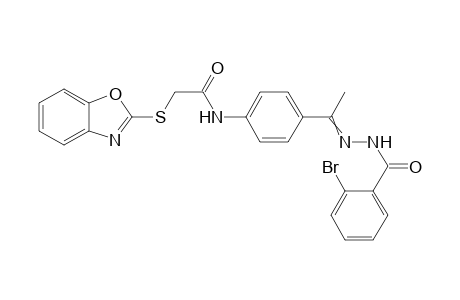 2-(Benzoxazol-2-ylthio)-N-(4-(1-(2-(2-bromobenzoyl)hydrazono)ethyl)phenyl)acetamide