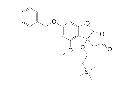 6-Benzyloxy-4-methyoxy-3a-(2-(trimethylsilyl)eth-1-oxy]-3a,8a-dihydro-furo[2,3-b]benzofuran-2(3H)-one