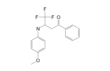 4,4,4-TRIFLUORO-3-(4-METHOXYPHENYLAMINO)-1-PHENYL-1-BUTANONE
