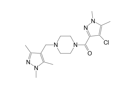 1-[(4-chloro-1,5-dimethyl-1H-pyrazol-3-yl)carbonyl]-4-[(1,3,5-trimethyl-1H-pyrazol-4-yl)methyl]piperazine