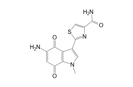 2-(5-amino-1-methyl-4,7-dioxo-3-indolyl)-4-thiazolecarboxamide