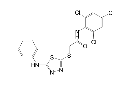 2-[(5-anilino-1,3,4-thiadiazol-2-yl)sulfanyl]-N-(2,4,6-trichlorophenyl)acetamide