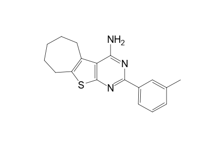 6,7,8,9-Tetrahydro-2-(3-methylphenyl)-5H-cyclohepta[4,5]thieno[2,3-d]pyrimidin-4-amine