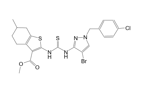 methyl 2-[({[4-bromo-1-(4-chlorobenzyl)-1H-pyrazol-3-yl]amino}carbothioyl)amino]-6-methyl-4,5,6,7-tetrahydro-1-benzothiophene-3-carboxylate