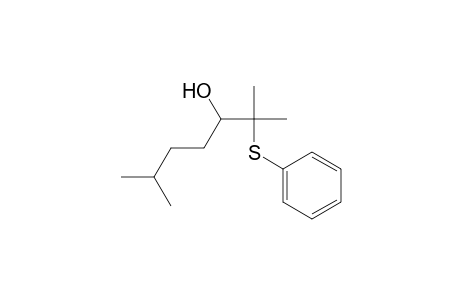 3-Heptanol, 2,6-dimethyl-2-(phenylthio)-