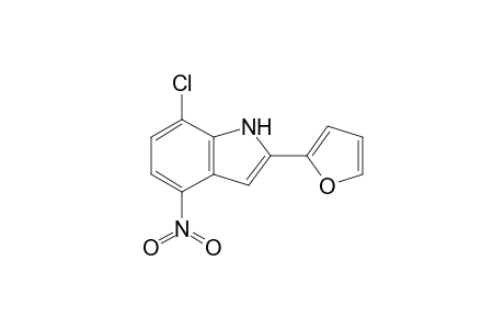 7-Chloro-2-(2'-furanyl)-4-nitroindole