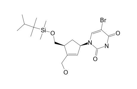 5-bromo-1-[(1R,4S)-4-[(dimethyl-thexyl-silyl)oxymethyl]-3-methylol-1-cyclopent-2-enyl]pyrimidine-2,4-quinone