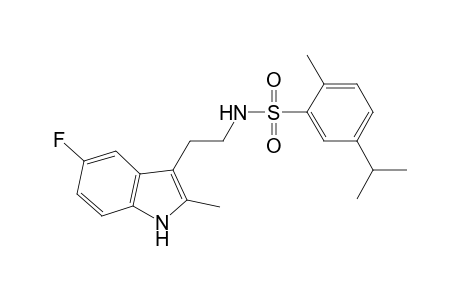 N-[2-(5-fluoranyl-2-methyl-1H-indol-3-yl)ethyl]-2-methyl-5-propan-2-yl-benzenesulfonamide