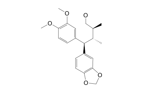 SECO-OTOBAIN;REL-(2S,3R,4R)-2,3-DIMETHYL-4-(3',4'-DIMETHOXYPHENYL)-4-(3'',4''-METHYLENEDIOXYPHENYL)-BUTAN-1-OL