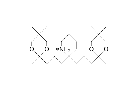 Bis(4-oxo-pentyl-(2',2'-dimethyl-propylene ketal)) piperidinium cation
