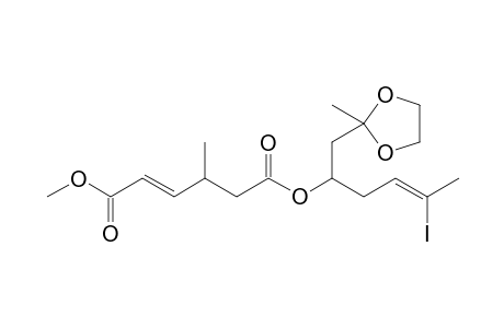 2-{2'-[5"-(Methoxycarbonyl)-3"-methyl-4"-pentenoyl]oxy-5'-iodo-4'-hexenyl}-2-methyldioxolane