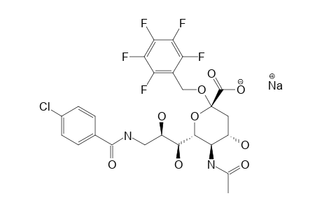 SODIUM_(PENTAFLUOROBENZYL_5-ACETAMIDO-9-(4-CHLOROBENZAMIDO)-3,5,9-TRIDEOXY-D-GLYCERO-ALPHA-D-GALACTO-2-NONULOPYRANOSID)-ONATE