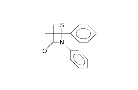 4-Methyl-1,2-diphenyl-6-thia-2-aza-bicyclo(2.2.0)hexan-3-one