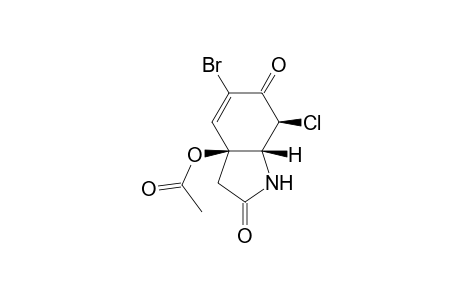 1H-Indole-2,6-dione, 3a-(acetyloxy)-5-bromo-7-chloro-3,3a,7,7a-tetrahydro-, [3aS-(3a.alpha.,7.alpha.,7a.alpha.)]-