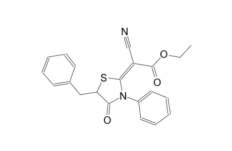 ethyl (2E)-(5-benzyl-4-oxo-3-phenyl-1,3-thiazolidin-2-ylidene)(cyano)ethanoate