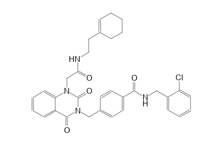 N-(2-chlorobenzyl)-4-[(1-(2-{[2-(1-cyclohexen-1-yl)ethyl]amino}-2-oxoethyl)-2,4-dioxo-1,4-dihydro-3(2H)-quinazolinyl)methyl]benzamide