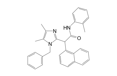 2-(1-Benzyl-4,5-dimethylimidazol-2-yl)-2-(1-naphthyl)acetic acid N-(2-methylphenyl)amide