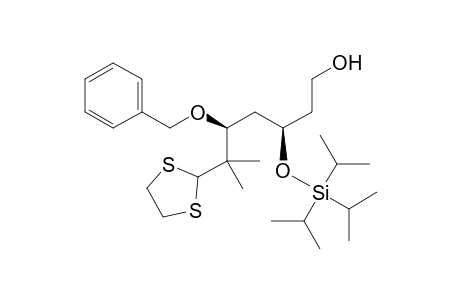 (3R,5S)-5-Benzyloxy-6-([1,3]dithiolan-2-yl)-6-methyl-3-triisopropylsilyloxyheptanol