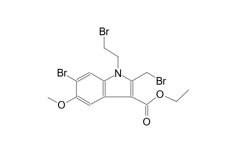 ethyl 6-bromo-1-(2-bromoethyl)-2-(bromomethyl)-5-methoxy-1H-indole-3-carboxylate