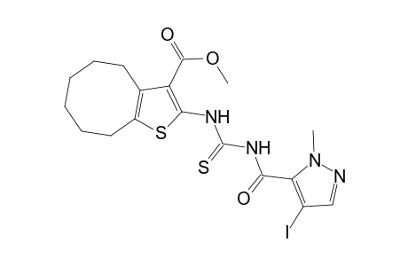 2-[(4-iodo-2-methyl-pyrazole-3-carbonyl)thiocarbamoylamino]-4,5,6,7,8,9-hexahydrocycloocta[b]thiophene-3-carboxylic acid methyl ester