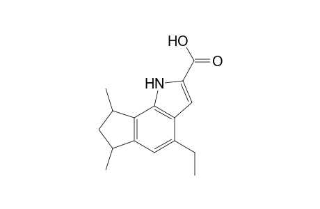 Cyclopent[g]indole-2-carboxylic acid, 4-ethyl-1,6,7,8-tetrahydro-6,8-dimethyl-, cis-(.+-.)-