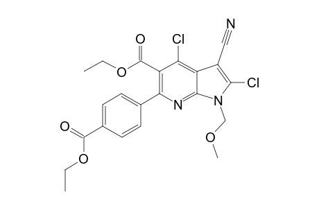 Ethyl-2,4-dichloro-3-cyano-6-(4-(ethoxycarbonyl)phenyl)-1-(methoxymethyl)-1H-pyrrolo[2,3-b]pyridine-5-carboxylate