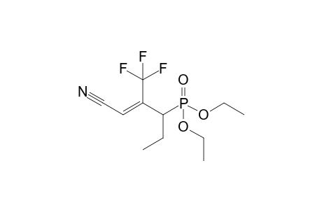 (E)-Diethyl 3-Cyano-2-trifluoromethyl-1-ethylprop-2-enylphosphonate